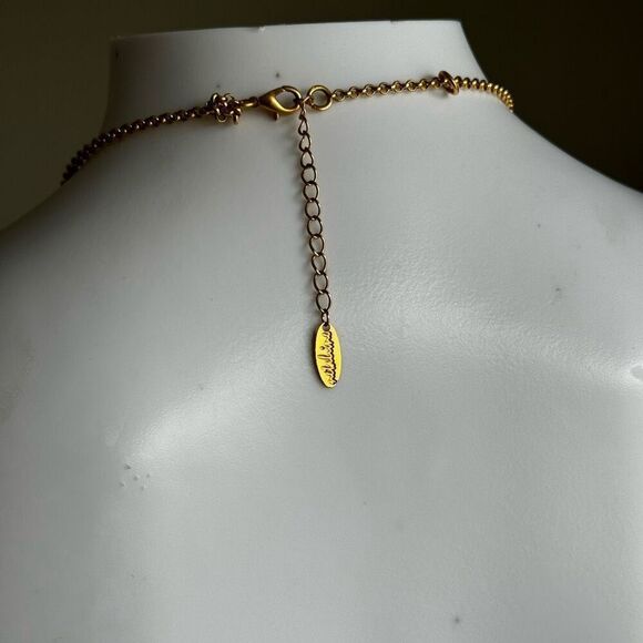 Vintage Abalone Inlay Shell Heart Lucite Necklace On Gold Tone Chain - Picture 7 of 8